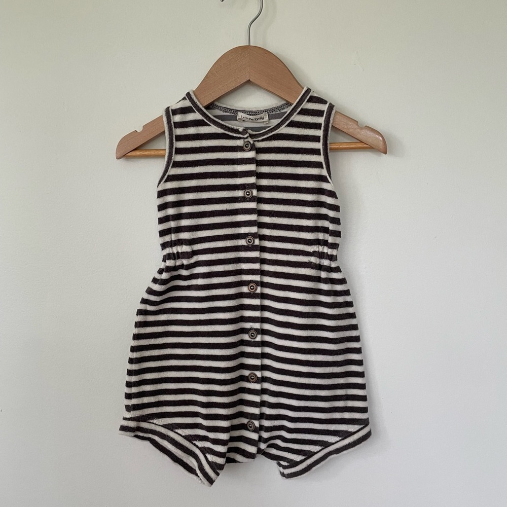 1 + in the family Striped Terrycloth Romper